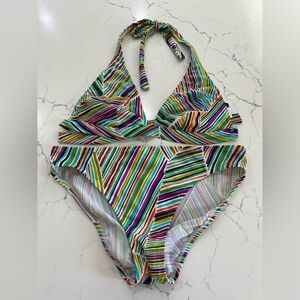 ABS Allen Schwartz Multi-Color Bikini Set Size 12